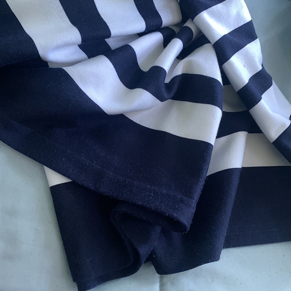 Dark Blue and White Striped Dress - Picture 3 of 3